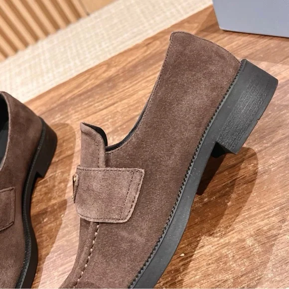 Prada Chocolate Suede Loafers - Picture 8 of 8